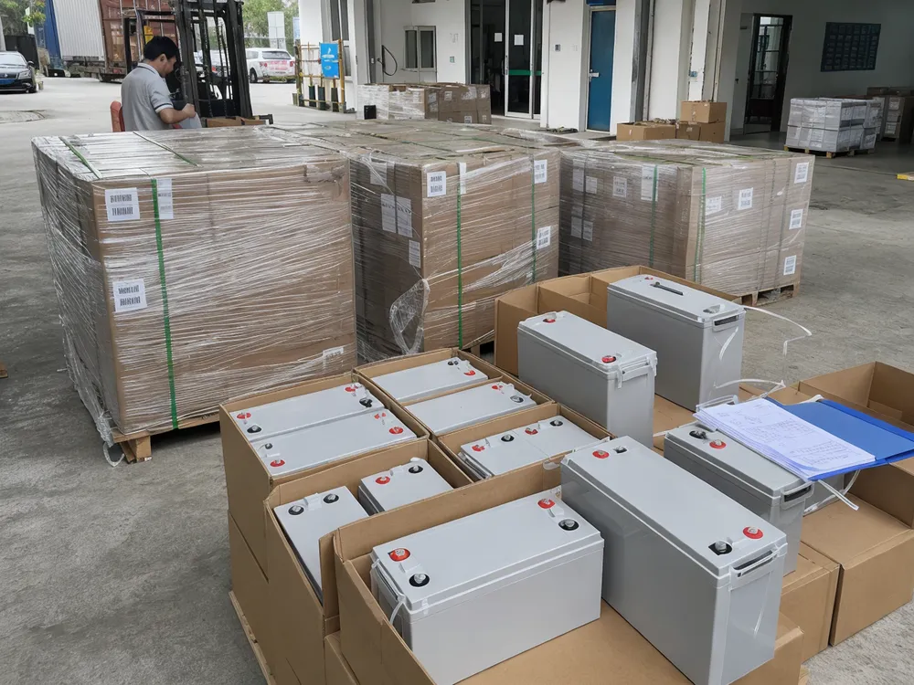 Bulk 12V solar battery shipment for NGO rural electrification tender project