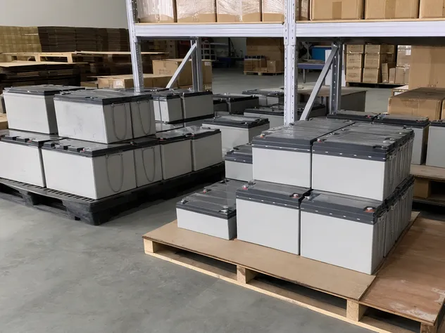 Standard form factor 12V replacement batteries stocked for rural off-grid solar home system markets