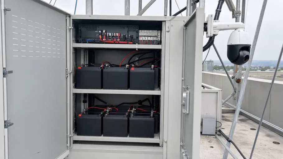 12V backup battery system for cell tower and CCTV security camera installations