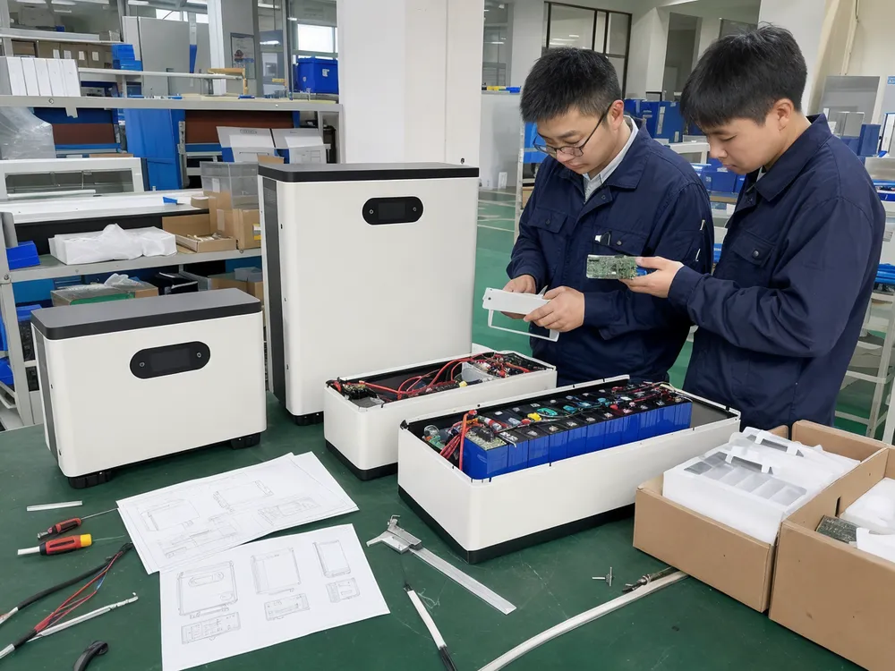 OEM/ODM engineering for 24V and 48V solar battery programs sharing enclosure tooling and BMS platforms