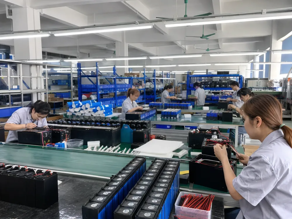 EVANBattery factory floor with 24V battery production line ready for OEM orders