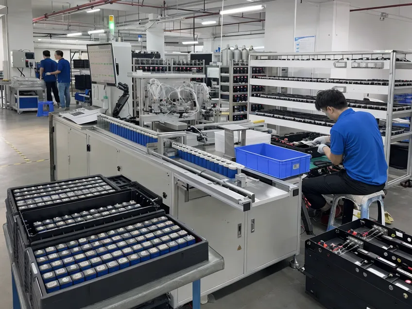 Automated cell sorting and matching process for 16S LiFePO4 battery pack assembly