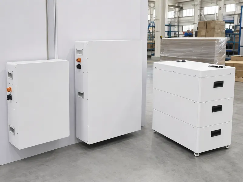 48V LiFePO4 solar battery modules in wall-mount and stackable configurations for distributor inventory