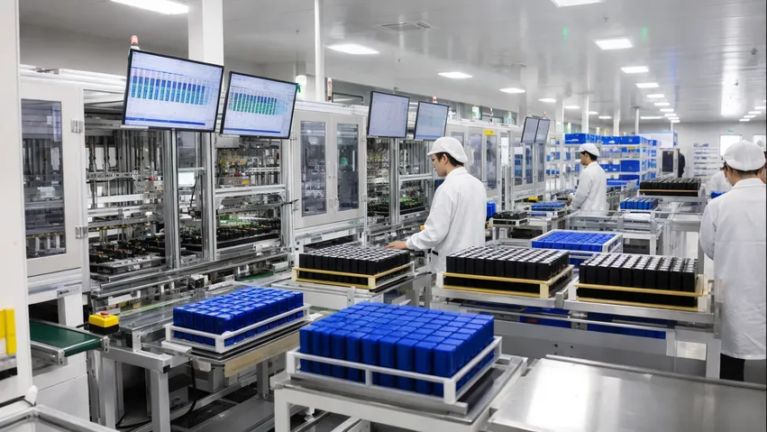 Automated cell sorting and matching on EVANBattery production line for commercial battery modules