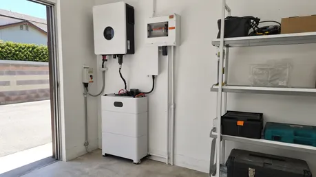 Residential energy storage installation with 48V LiFePO4 battery system