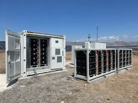 Utility scale solar battery storage container-integrated systems for microgrid deployments