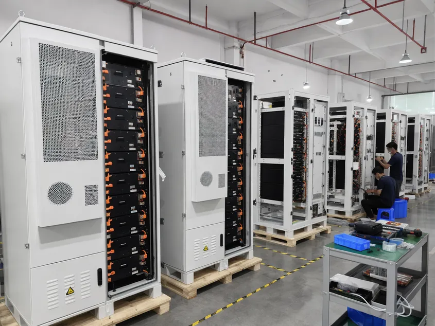 Utility scale LiFePO4 battery cabinet system manufactured by EVANBattery for solar farm deployment