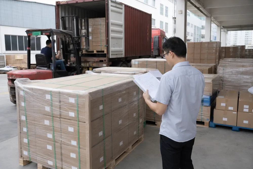 Export-ready solar battery containers with certification documentation for customs clearance