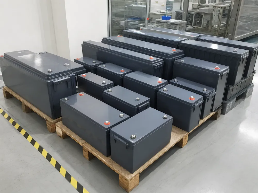 12V gel solar battery units manufactured by EVANBattery for wholesale distribution