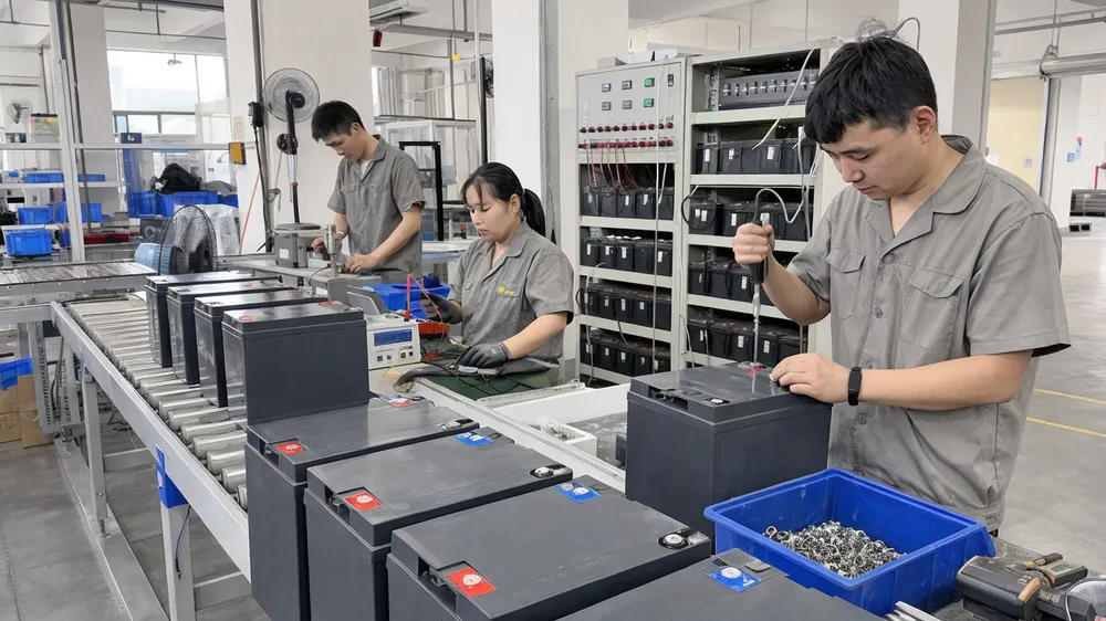 EVANBattery gel battery production line with quality control testing stations