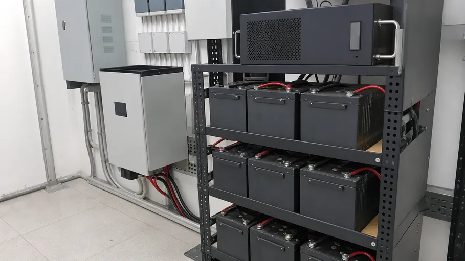 AGM battery in solar-hybrid backup UPS system for commercial site
