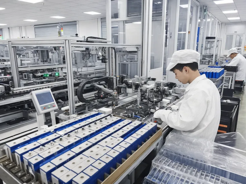 Automated cell sorting and matching on production line for hybrid solar battery packs