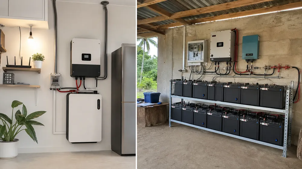 Comparison of short-backup and long-backup solar battery configurations for different market regions