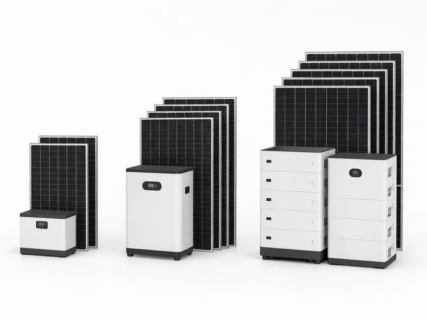 Solar panel and battery storage bundle SKU ladder — entry, standard, and extended tier configurations for wholesale catalog development