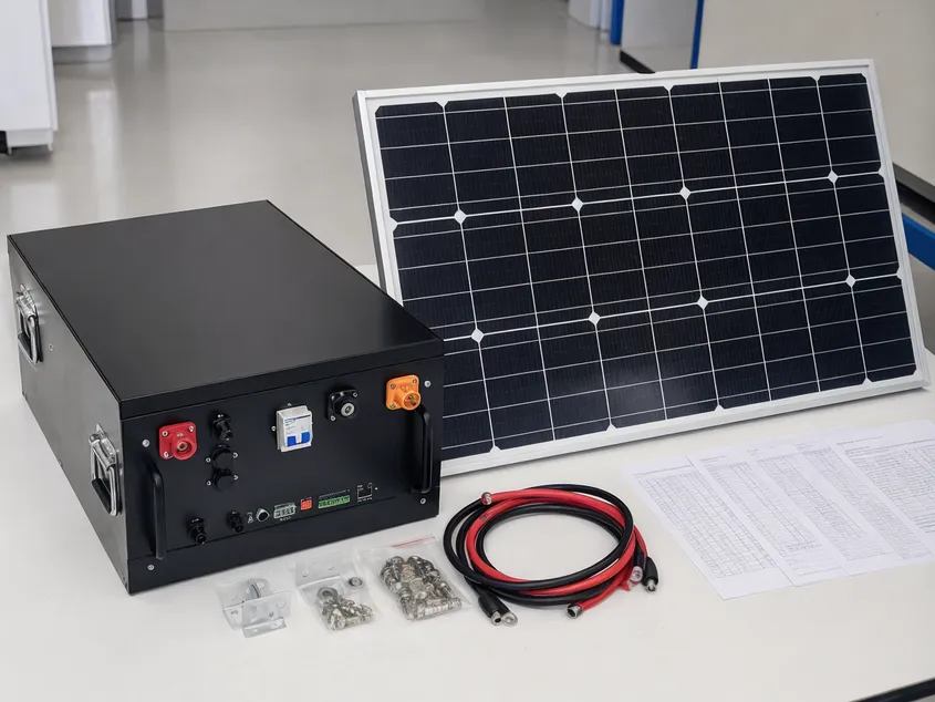 solar panel and battery storage