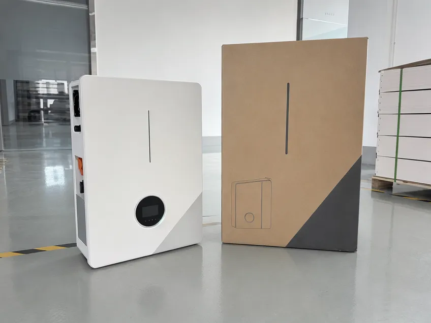 OEM branded wall mounted solar battery with custom front panel and packaging