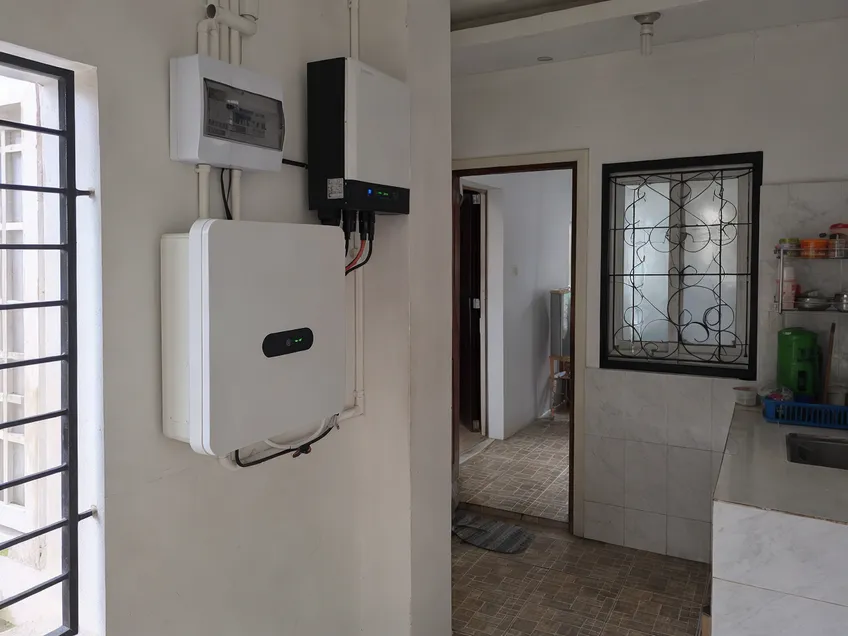 Compact wall mounted battery providing essential load backup in an urban residential setting