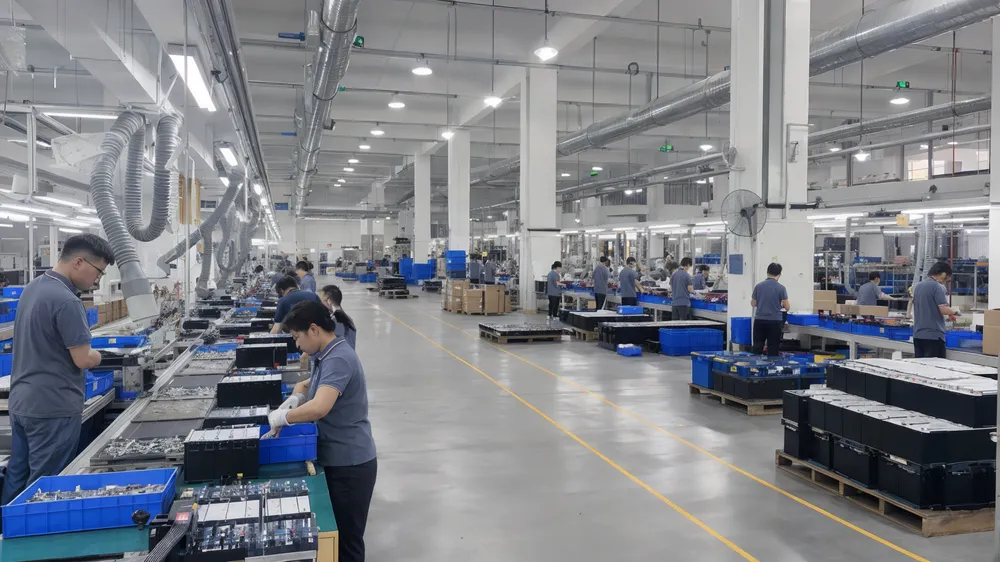 EVANBattery 9900 square meter factory floor with six active production lines