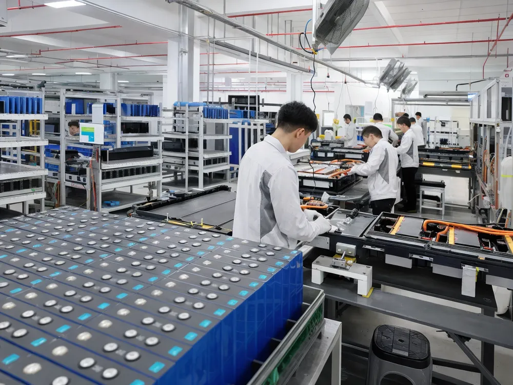 EVANBattery factory floor dedicated exclusively to solar battery manufacturing since 2012