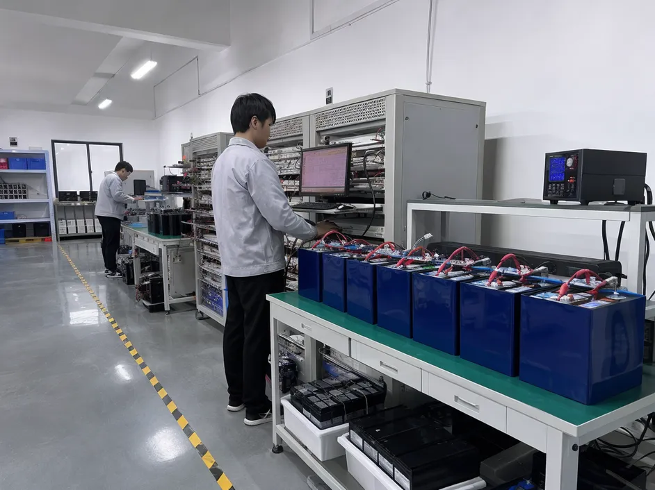 EVANBattery quality control laboratory with lifecycle testing equipment for lithium solar batteries