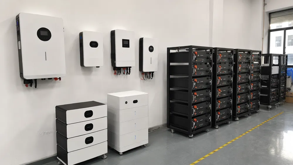 Solar battery energy storage systems including wall-mounted and rack-mounted configurations