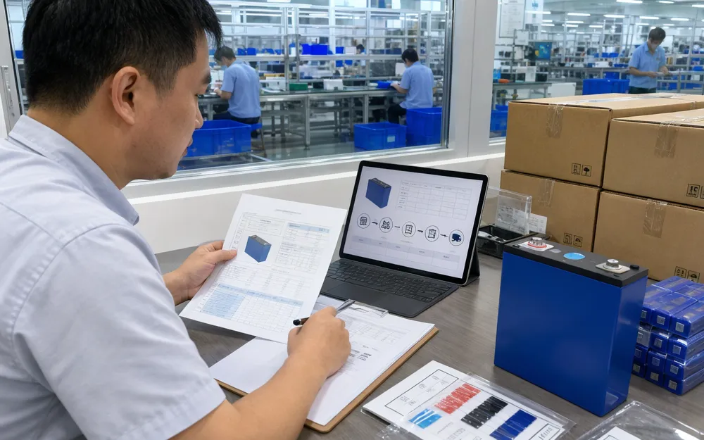 EVANBattery lithium solar battery specification sheet and RFQ process overview