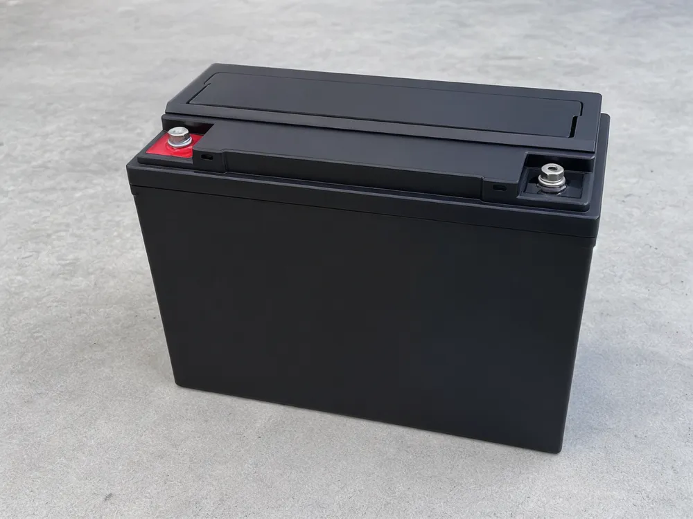 12V LiFePO4 solar battery with lead-acid compatible terminal layout