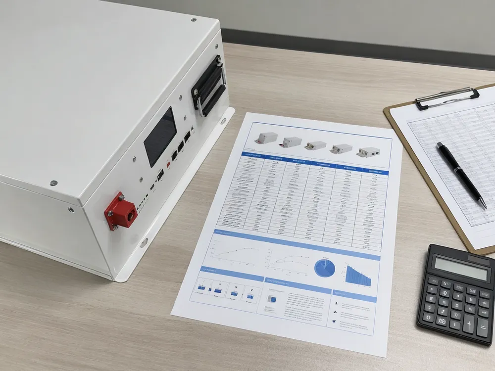 LiFePO4 solar battery specification comparison sheet for procurement teams