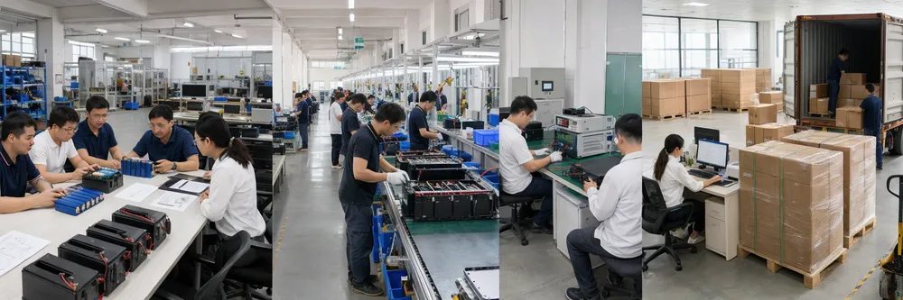 EVANBattery OEM ODM production workflow from sample approval through mass production and export shipment