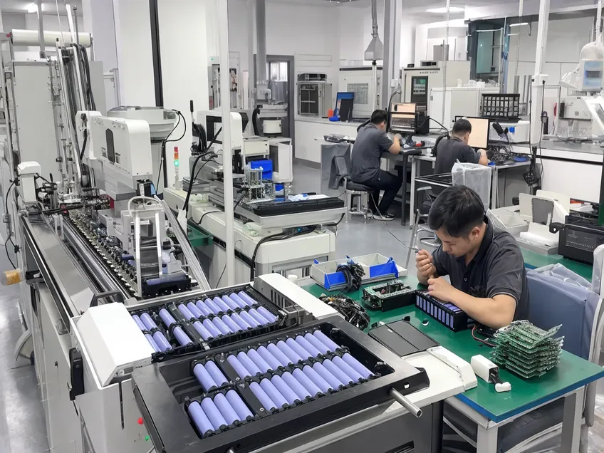 Automated cell sorting and BMS integration process at EVANBattery factory