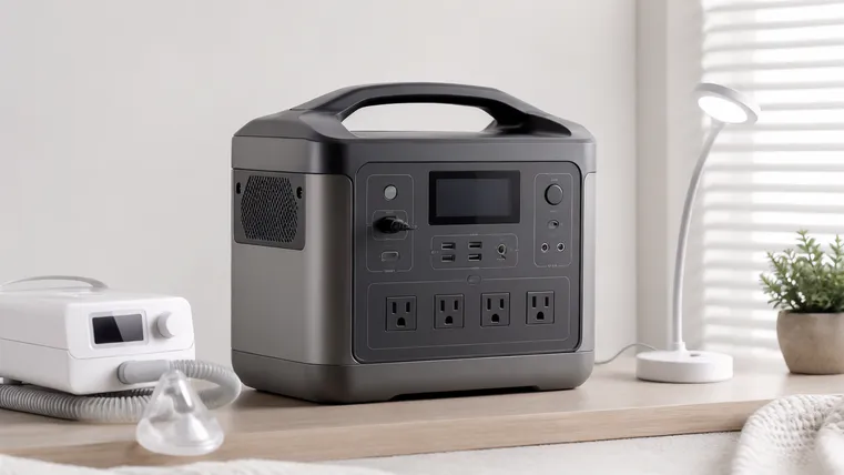 Portable solar battery power station for emergency backup — high capacity with pure sine wave output