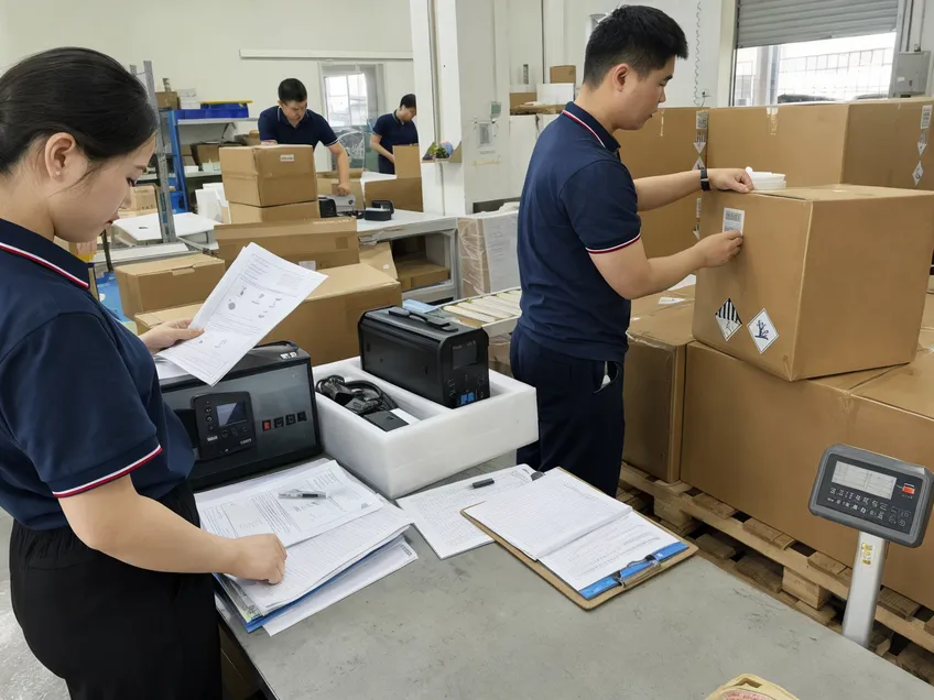 Lithium battery export documentation and carton packing for portable solar battery kits