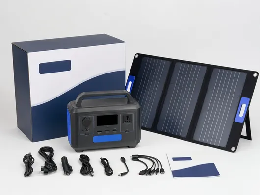 Private-label portable solar battery kit with custom branding and retail packaging