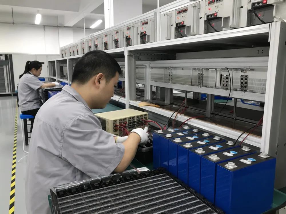 EVANBattery manufacturing facility quality control testing of 100Ah lithium battery cells