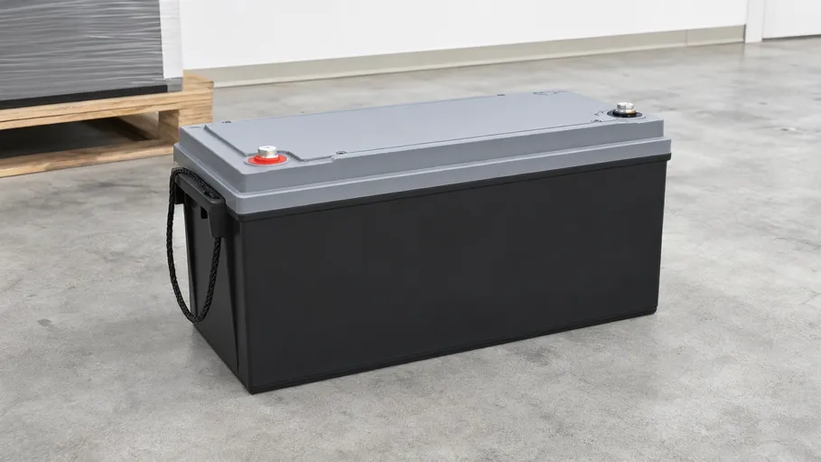 LiFePO4 200Ah solar battery pack showing compact lightweight design