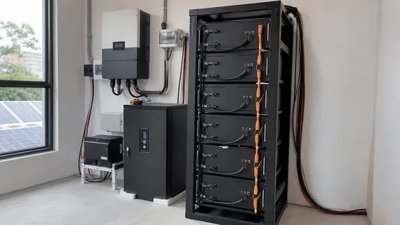 kWh rack-mounted solar battery storage system with CAN communication for hybrid inverters