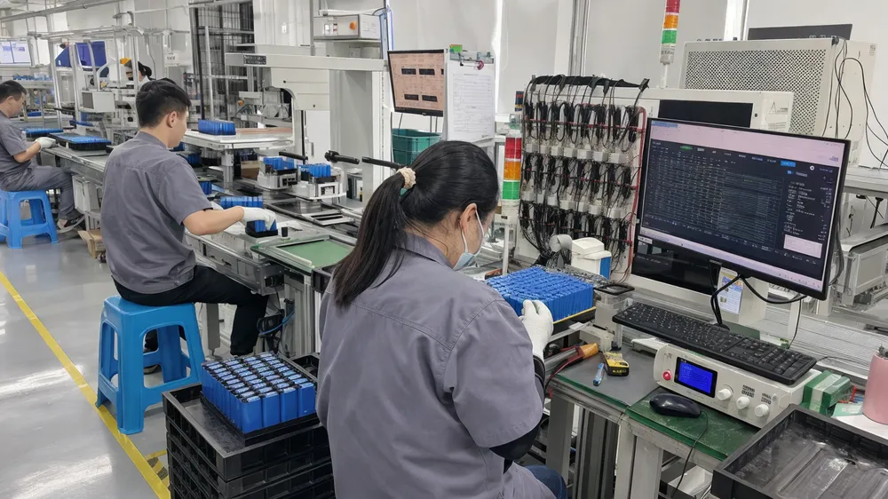 Automated cell sorting and matching production line for LiFePO4 battery packs