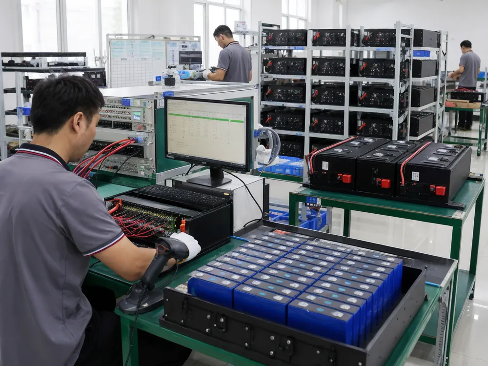 Automated cell sorting and BMS programming for rack mounted LiFePO4 battery modules