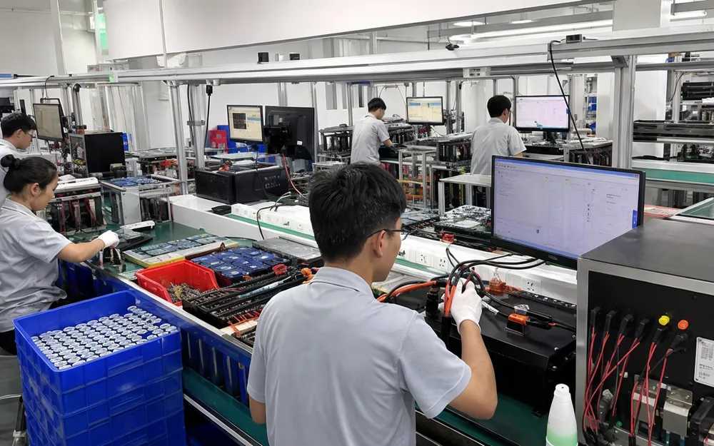 EVANBattery cell sorting and BMS quality control process on production line
