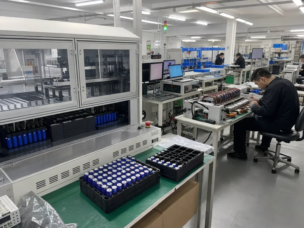 Automated cell sorting and BMS programming on EVANBattery production line