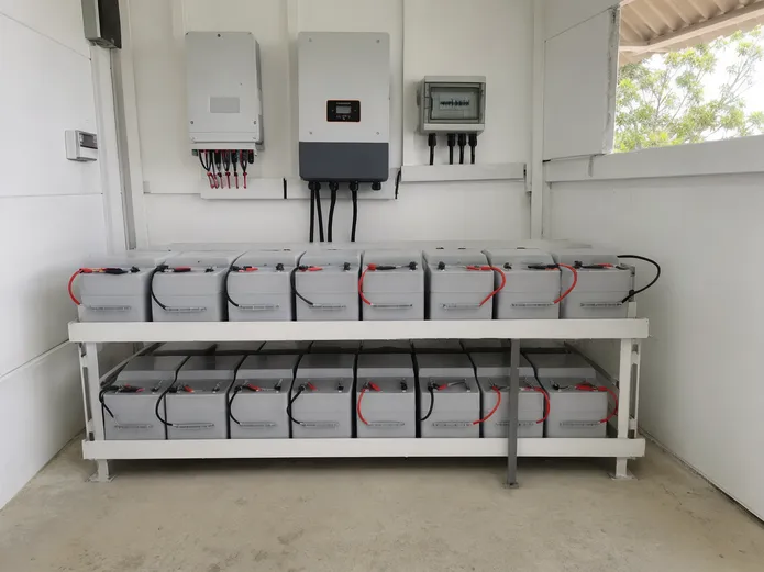 Standardized battery bank installation for rural electrification program