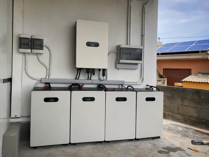 Solar battery backup bank system for weak-grid residential market