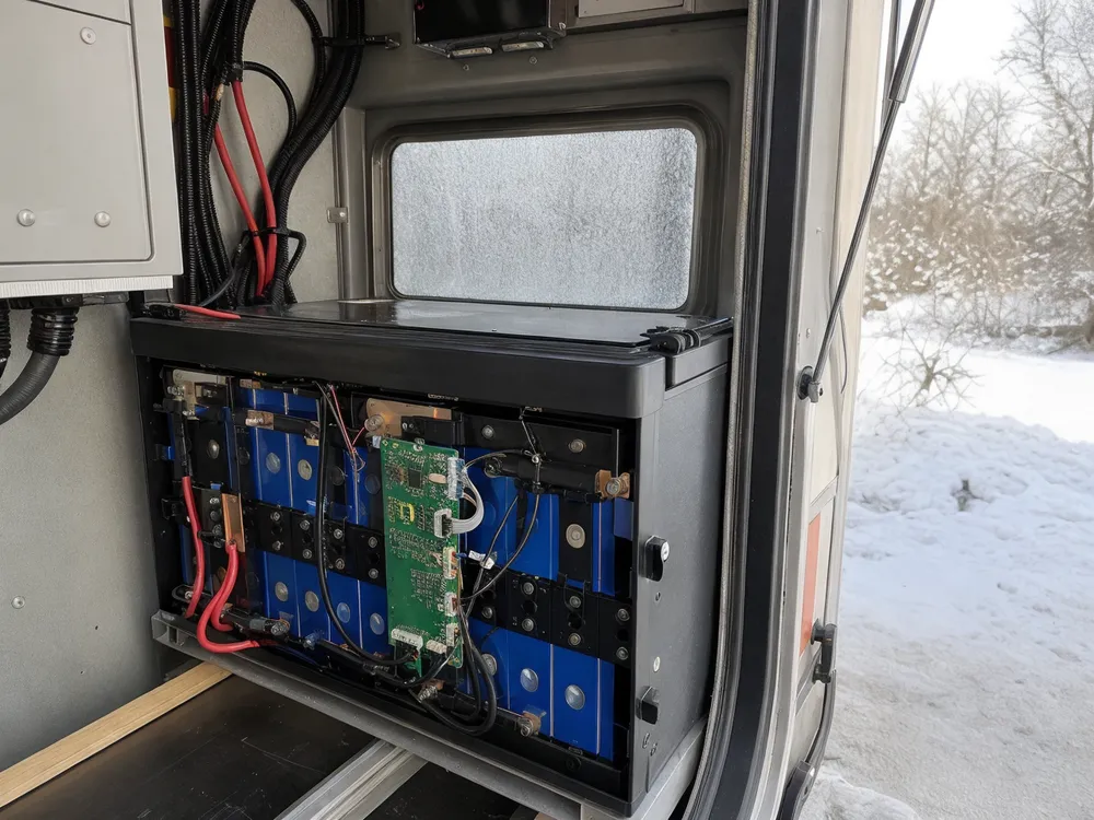 BMS temperature protection system preventing cold-weather lithium plating damage